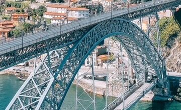 De ponte luis brug in Porto